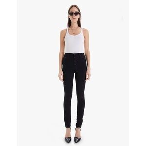 MOTHER The Pixie Swooner Skimp Jeans in Not Guilty (Black), Sz 25,” MSRP $198